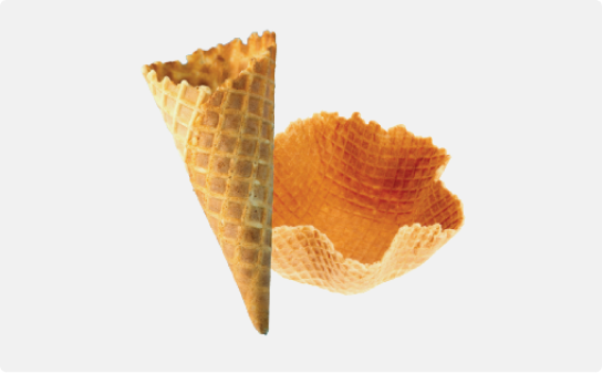 commercial waffle cones bowls